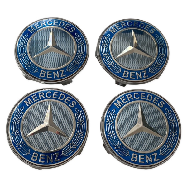 Set Capacele Jante Mercedes- Benz Albastru Deschis 68MM